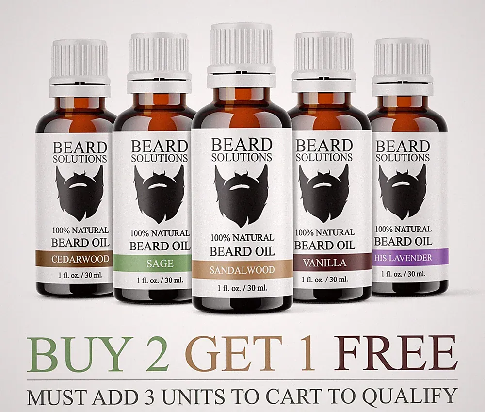 1 oz. Scented Beard Oil 100% Natural Men's Hair Growth Serum With Essential Oils