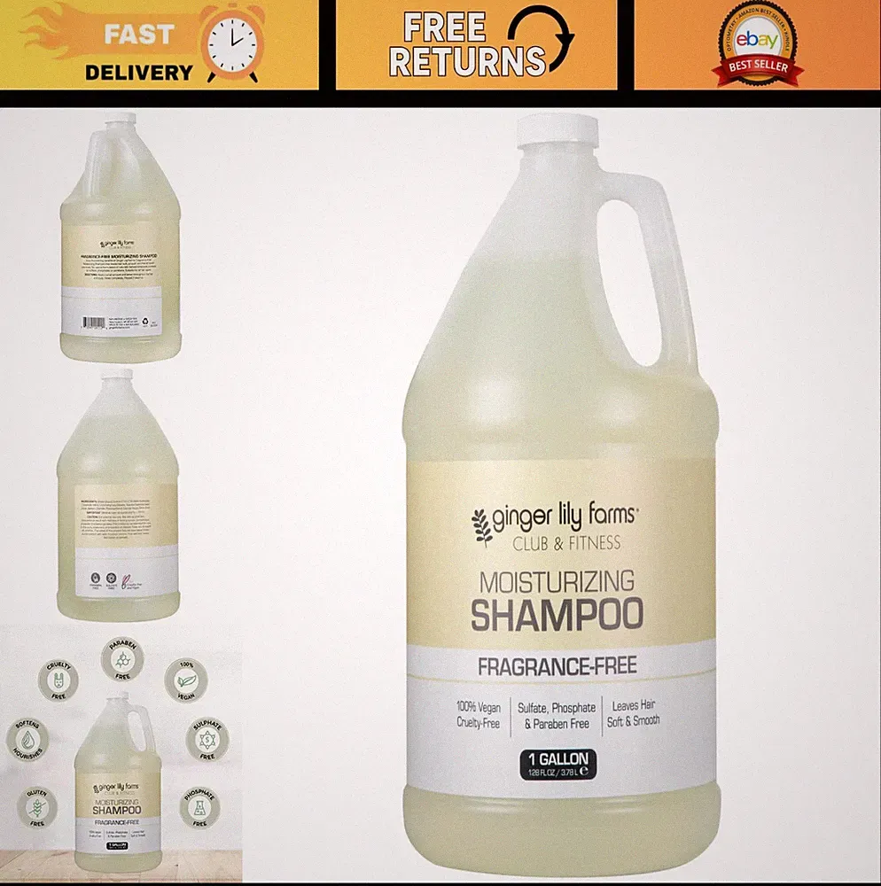 Moisturizing Shampoo for All Hair Types - 100% Vegan, Cruelty-Free, Fragrance-Fr