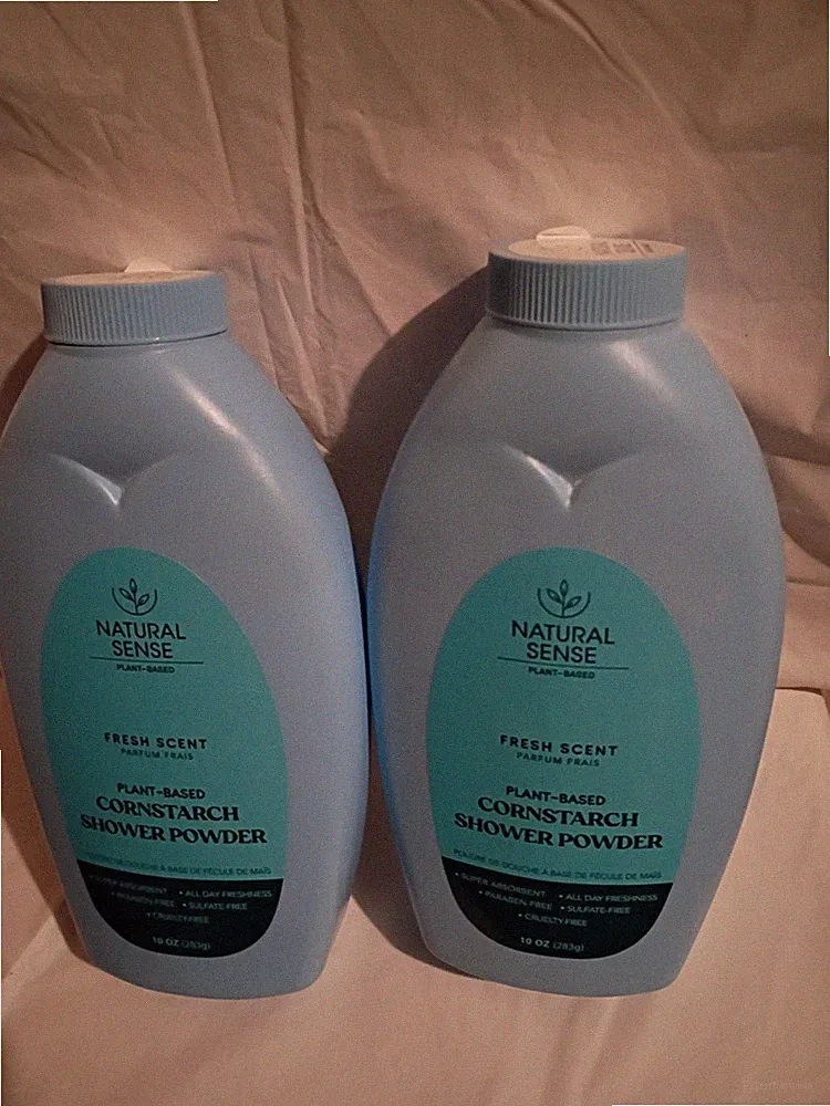 Natural Sense Plant-Based Cornstarch Body Powder Fresh Scent 10 oz Unisex White