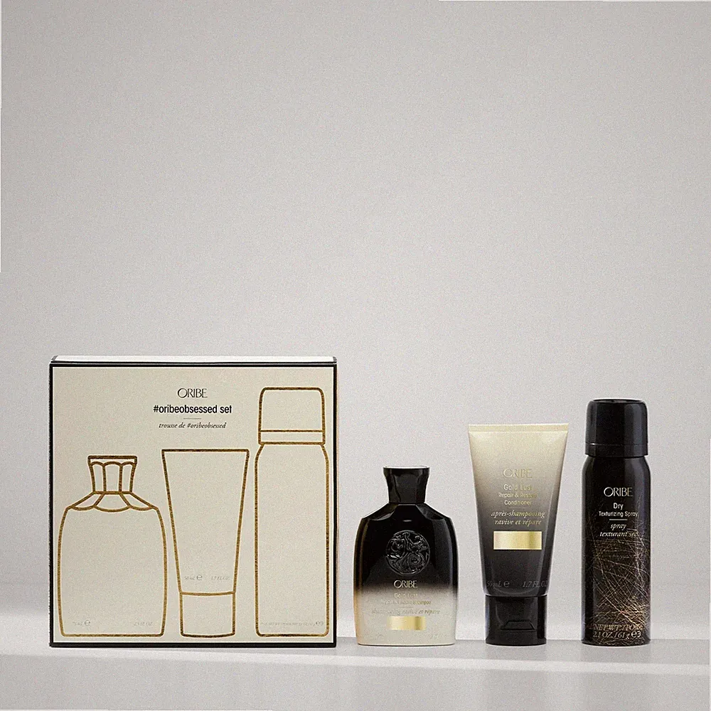 Oribe Gold Lust Repair Shampoo/ Conditioner and Dry Texturizing Spray Travel Kit