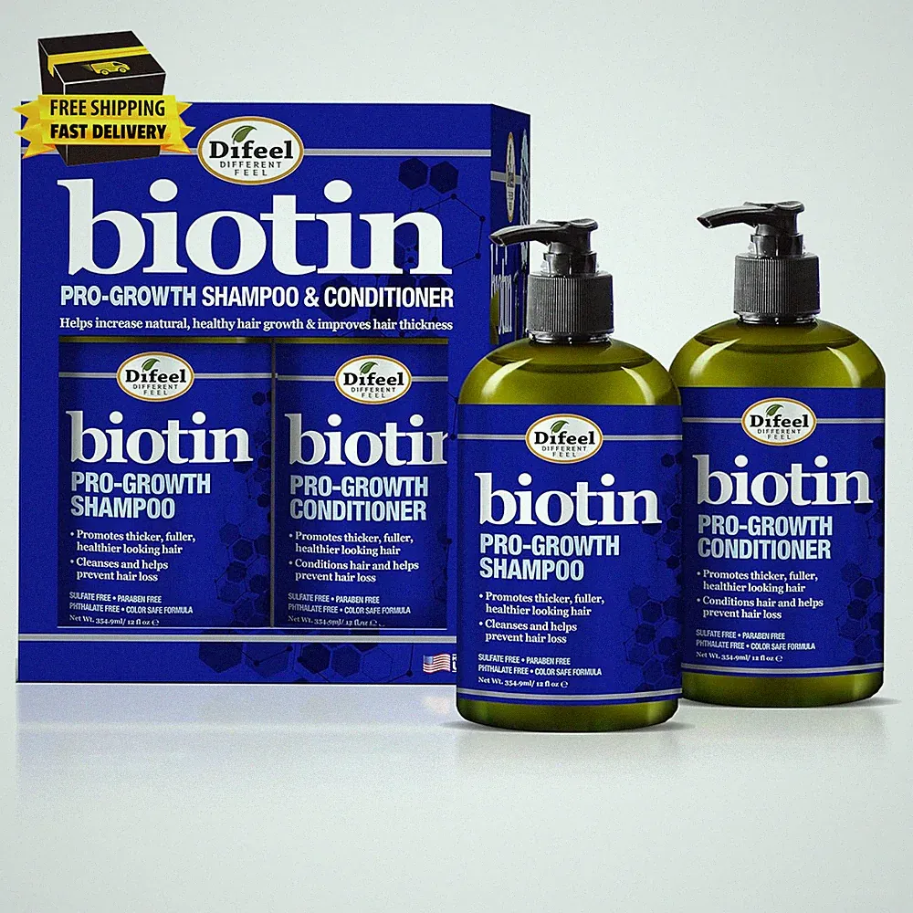 Pro-Growth Biotin Shampoo & Conditioner 2-PC Gift Set - Thinning Hair & Hair Los
