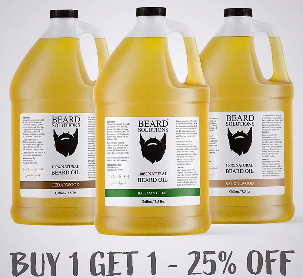 Scented Beard Oil Gallon 7.5 lbs. Bulk 100% Natural Men's Hair Growth Serum