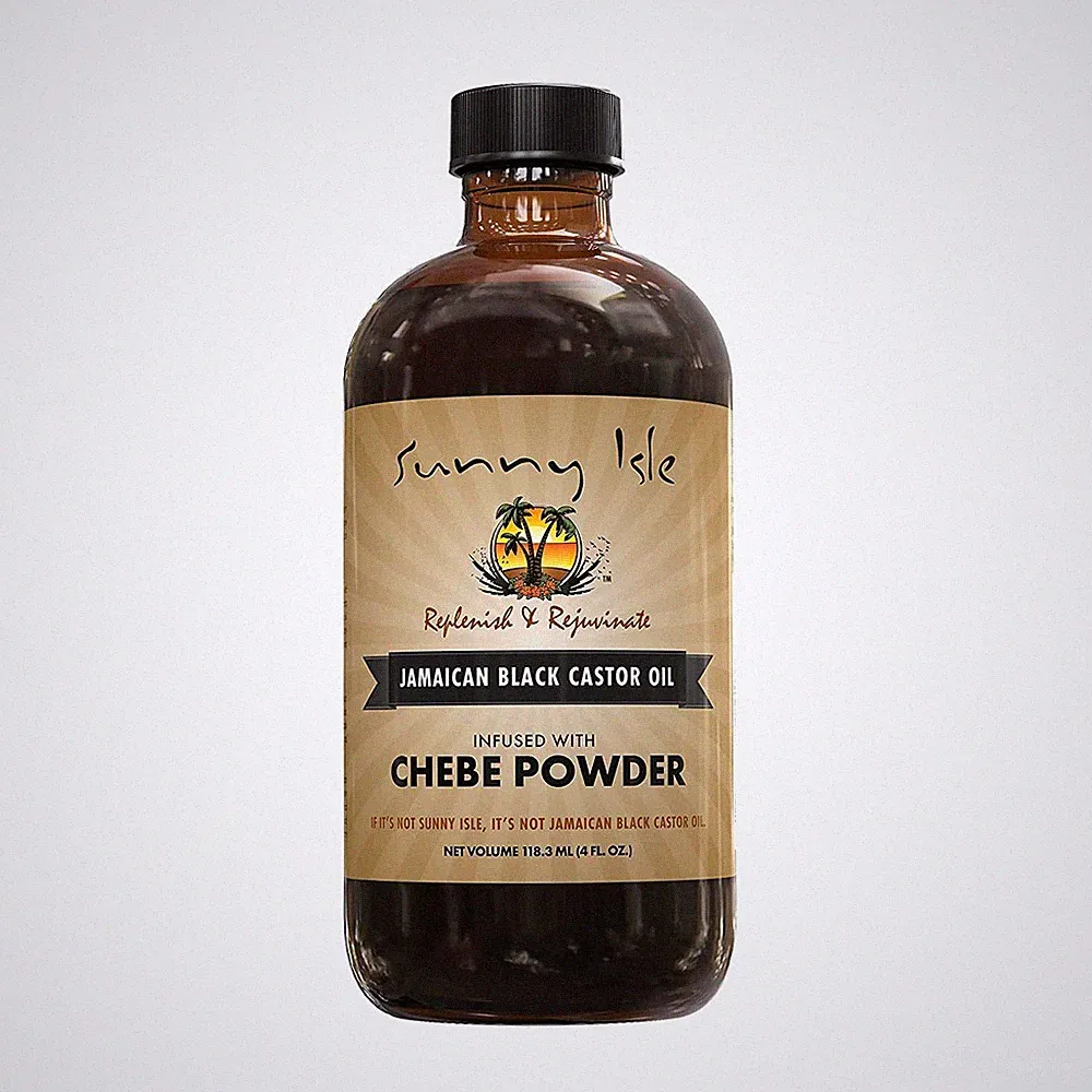 Sunny Isle Jamaican Black Castor Oil infused with Chebe Powder 4oz 2oz