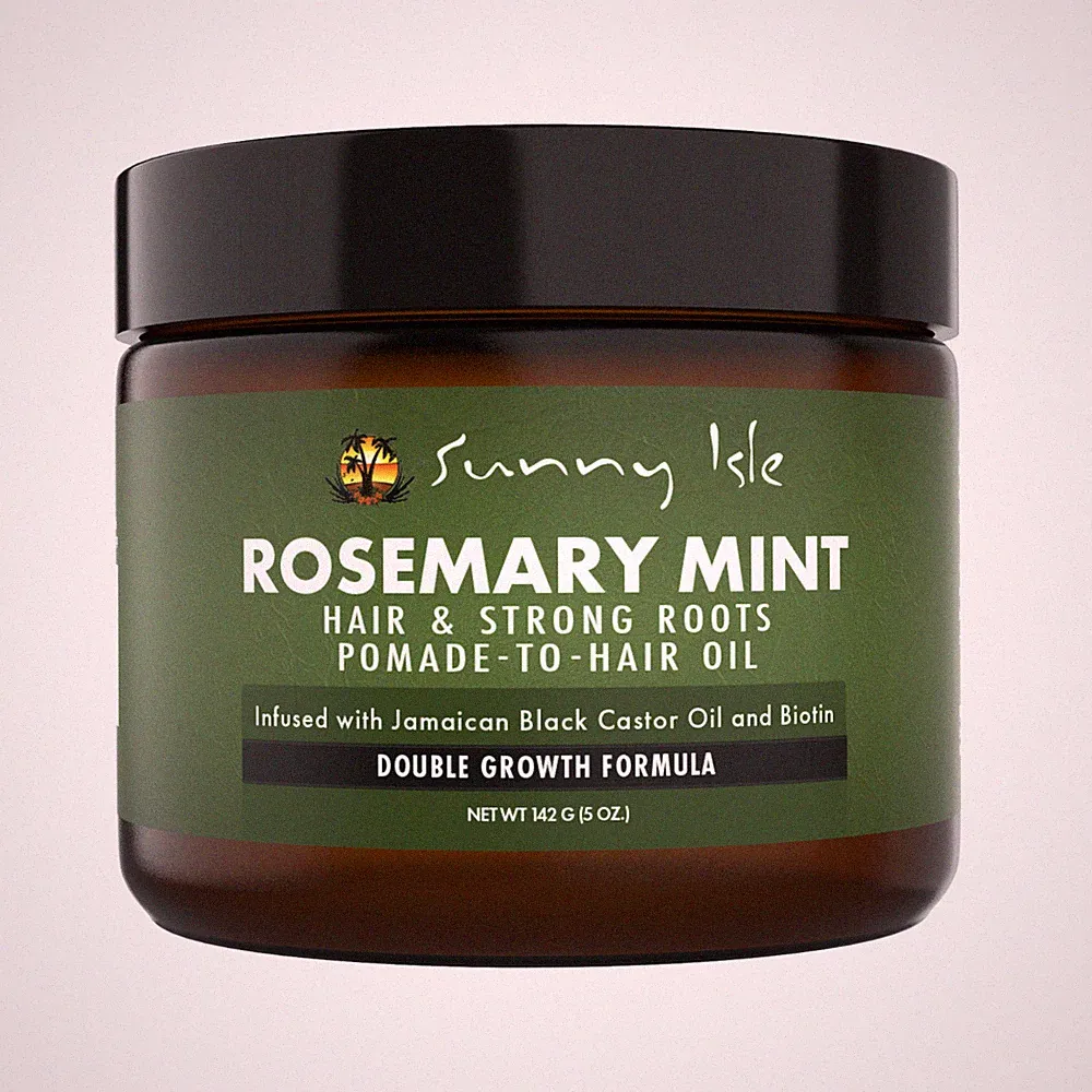 Sunny Isle Rosemary Mint Hair & Strong Roots Pomade-To-Hair Oil 5oz