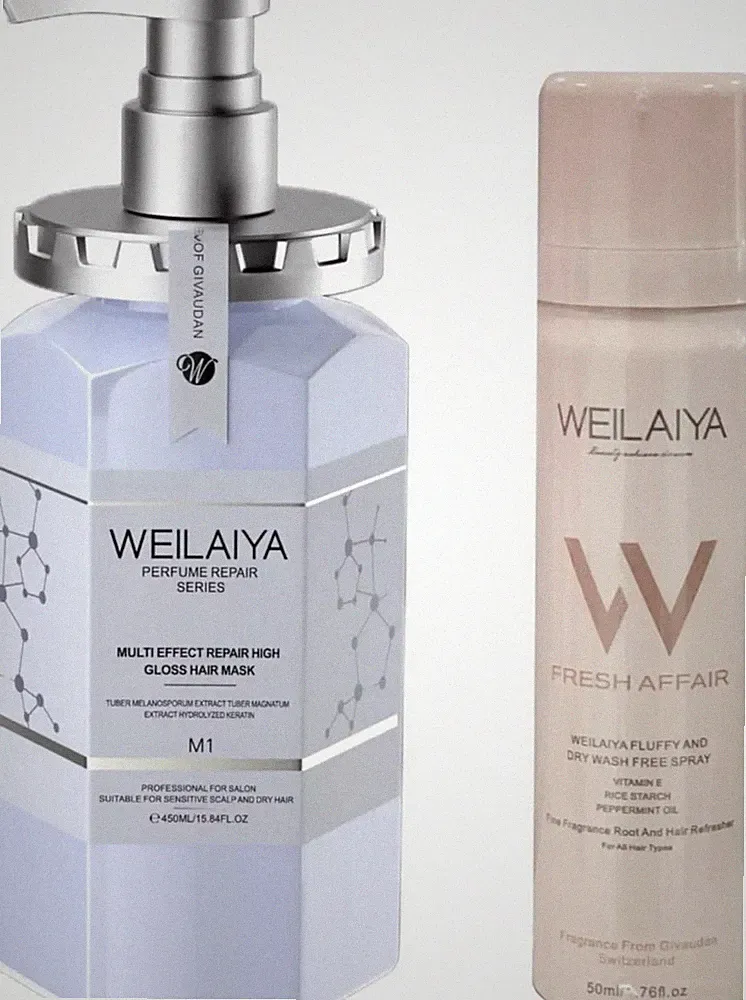 WEILAIYA White Black Truffle Multi Effect Repair High Gloss Hair Mask+Dry Shamp